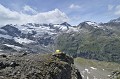 <center>Vue superbe sur la chaîne du Grand Paradis  
