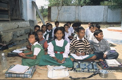 Ambiance d'une classe en plein air